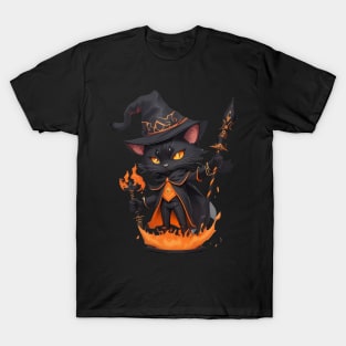 Mystic Mage Cat - Vermeer Meowster T-Shirt